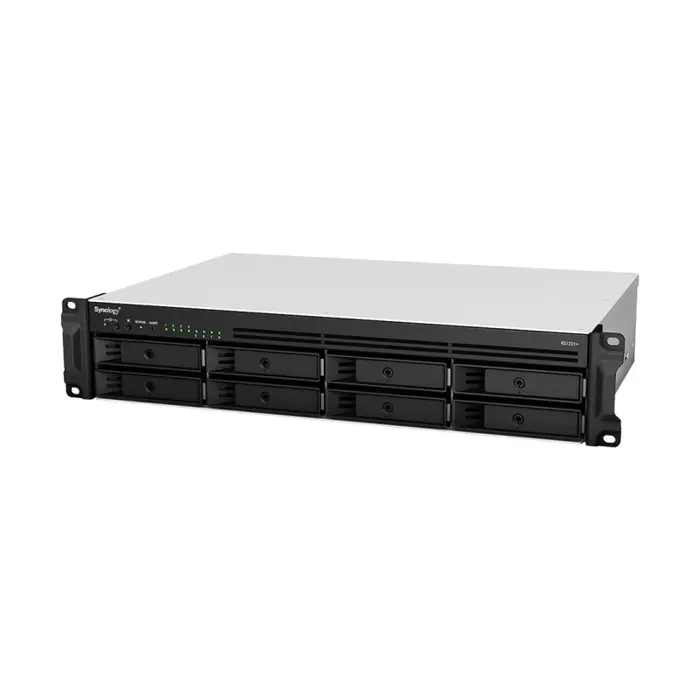 Synology RS1221+ RackStation 8-bay NAS server, 4GB DDR4, Hot-Swap 2.5"/3.5" HDD, 4xG-LAN, USB3.2 Gen1×2, eSATA×1