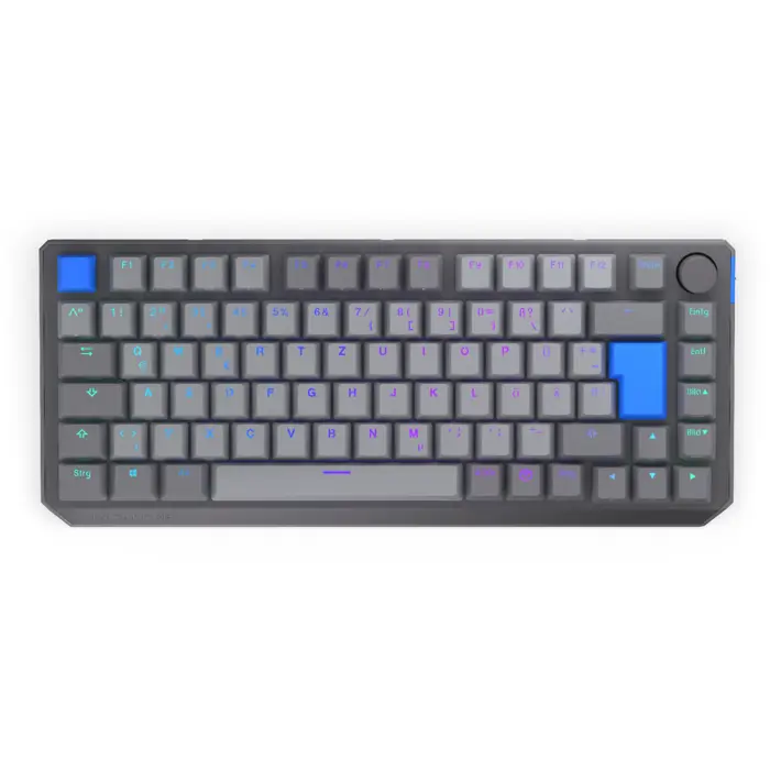 Thock V2 75% Wireless (gray, DE layout, ENDORFY Yellow by Gateron)
