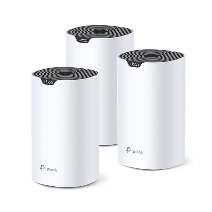 TP- Link AC1900 Deco S7 (3-pack) Mesh Wi-Fi, Dual-Band, 600 Mbps/1300 Mbps (2.4GHz/5GHz), 3×LAN, 3×interna antena, Deco App