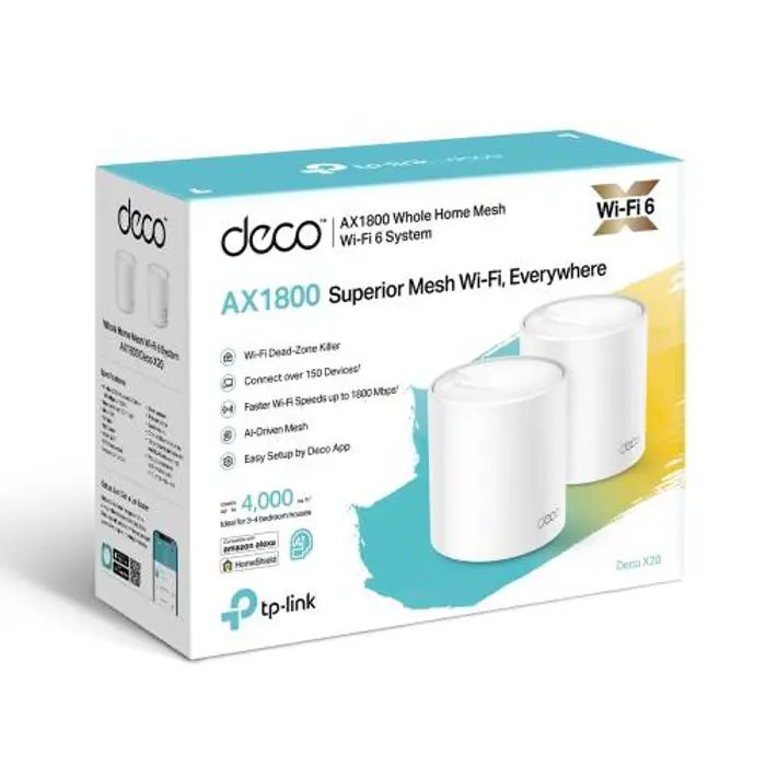 TP-Link Deco X20 AX1800 Whole Home Wi-Fi 2-pack