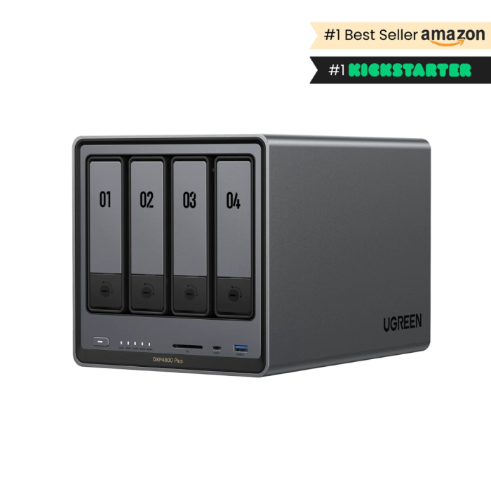 Udync DXP4800 Plus for 4+2 disks, Intel 8505, 8GB DDR5, 1x2.5GBE and 1x 10GB