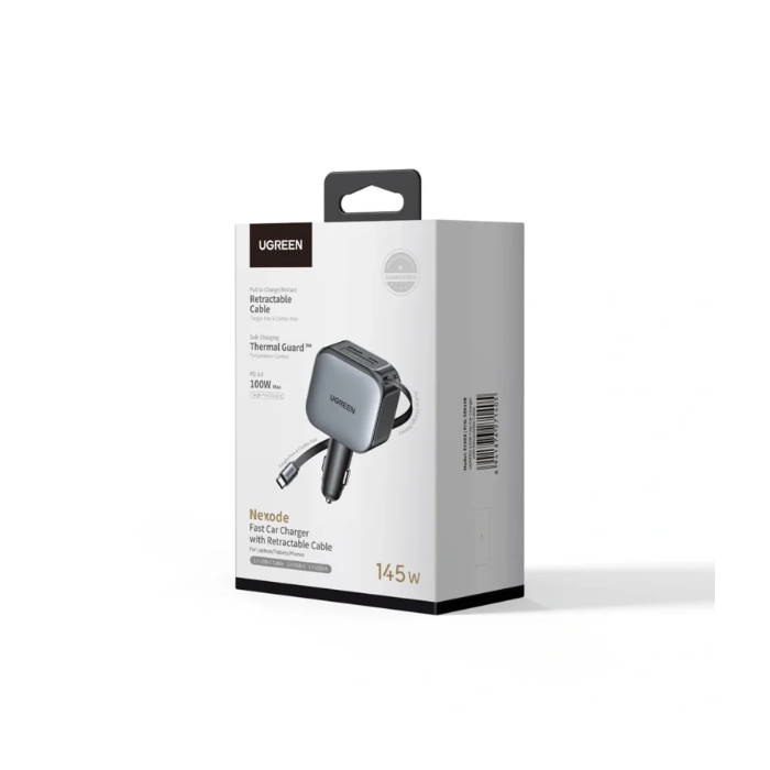 Ugreen 145W avtopolnilec z vgrajenim USB-C kablom