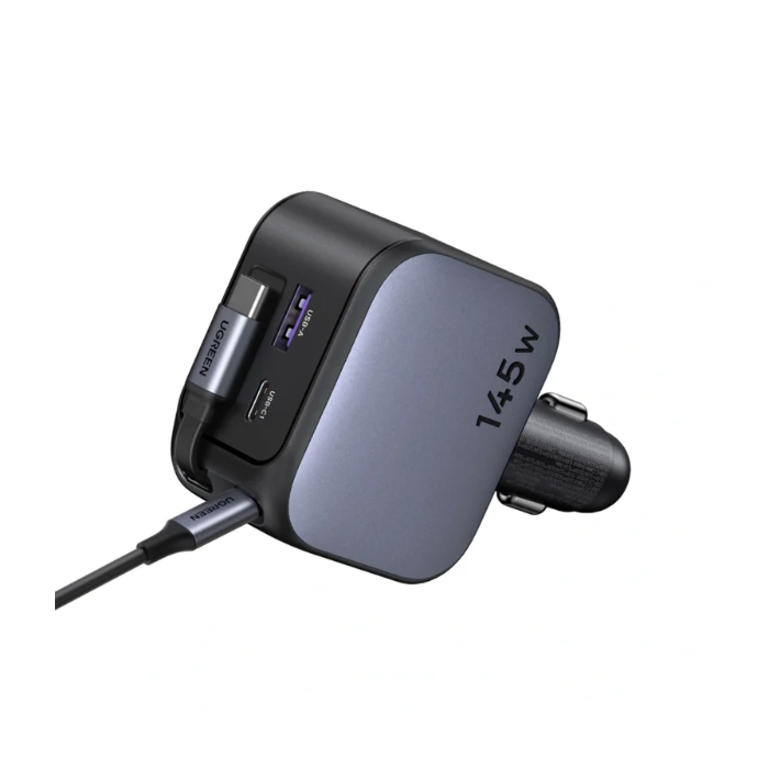 Ugreen 145W avtopolnilec z vgrajenim USB-C kablom