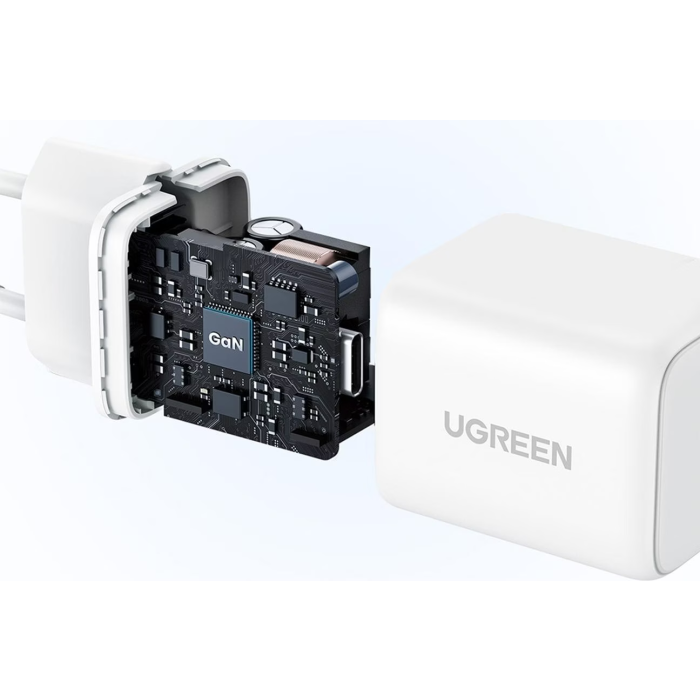 Ugreen 30W USB-C GaN hitri polnilec - bel
