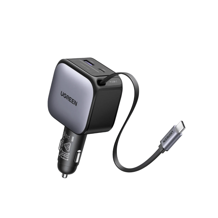 Ugreen 60W avtopolnilec z vgrajenim USB-C kablom