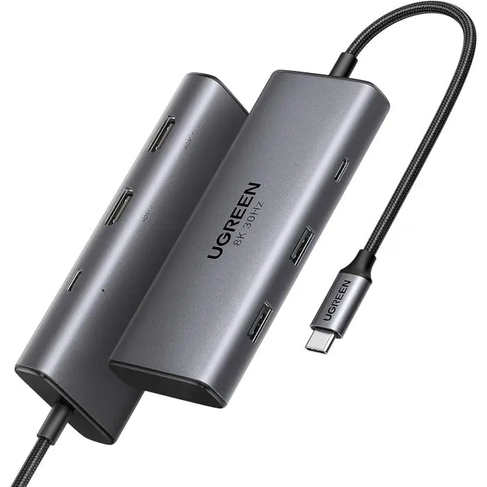 UGREEN 6in1 USB C Hub Dual HDMI 4K@60Hz, 100W PD