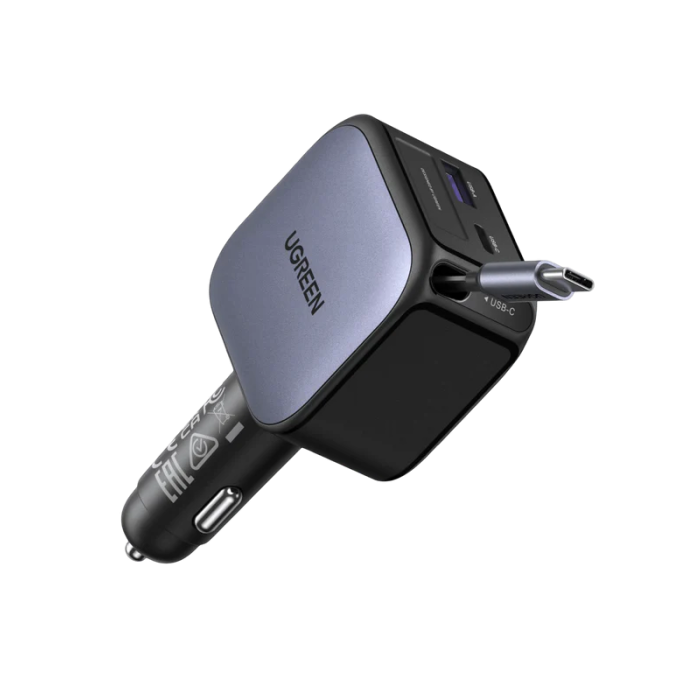 Ugreen 90W avtopolnilec z vgrajenim USB-C kablom