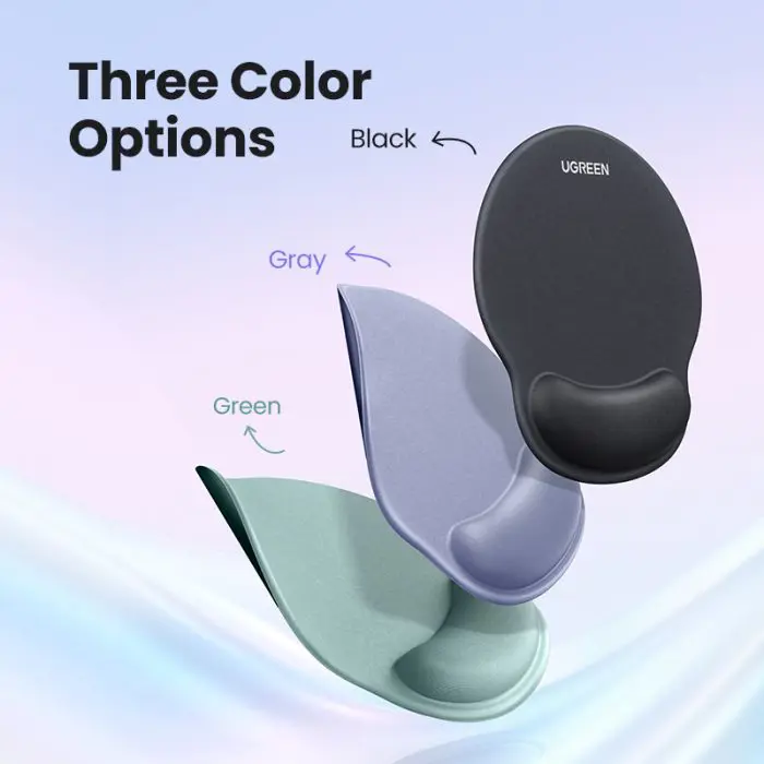 Ugreen ergonomic mouse pad with wrist rest - gray blue