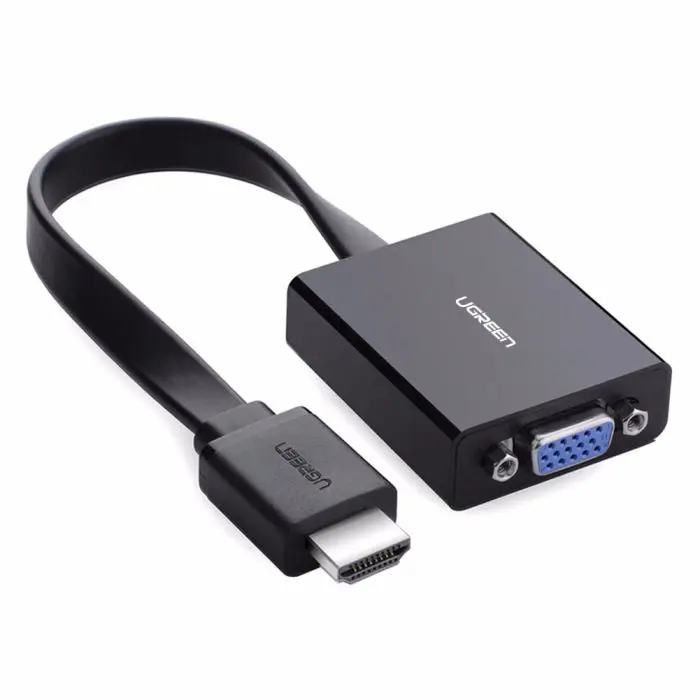 Ugreen HDMI to VGA + 3.5MM Audio + MicroUSB converter black - box
