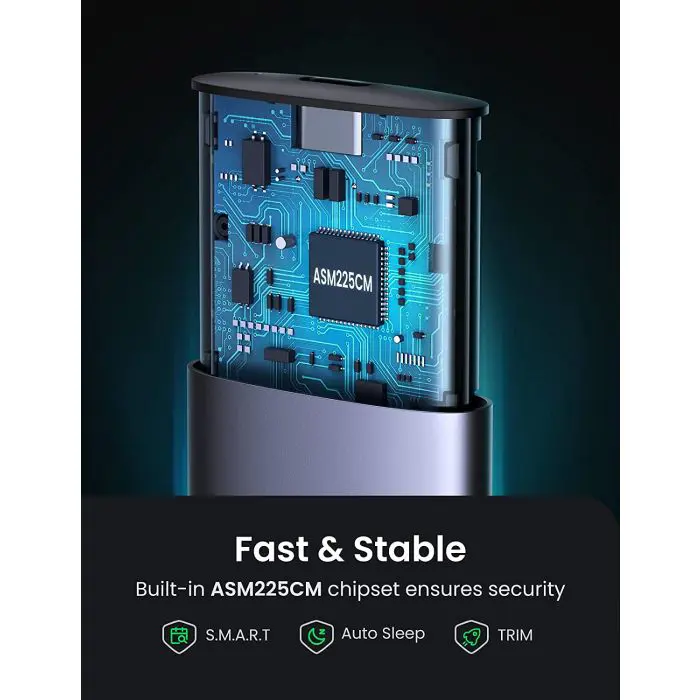 Ugreen M.2 SATA SSD USB 3.1 Gen2 external aluminum case