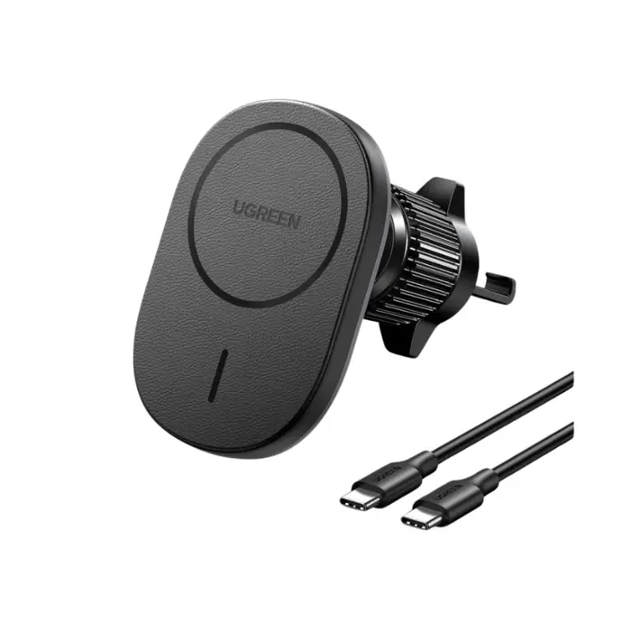 UGREEN MagSafe auto punjač, 15W, magnetni, bežični/indukcijski, crni
