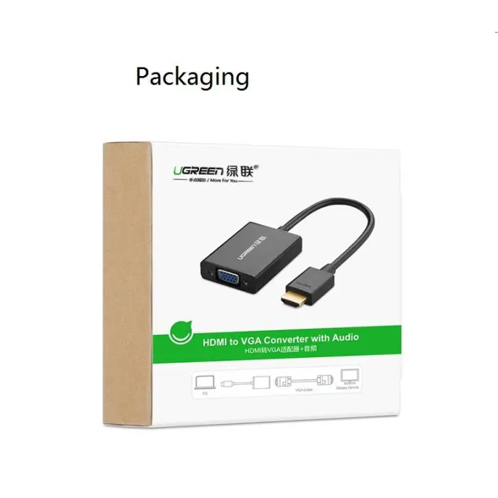Ugreen Mini DisplayPort to HDMI (F) Black Box Adapter