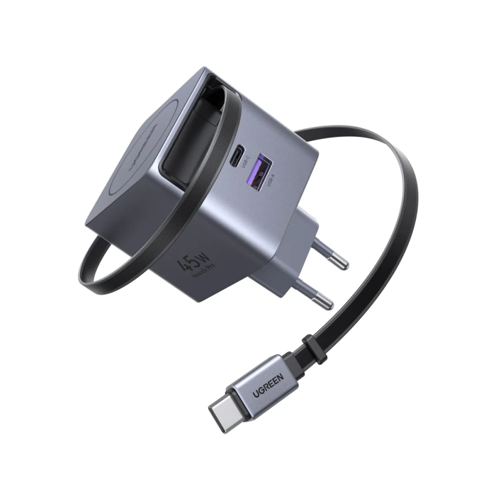 Ugreen Retractable 45W GaN USB-C polnilec