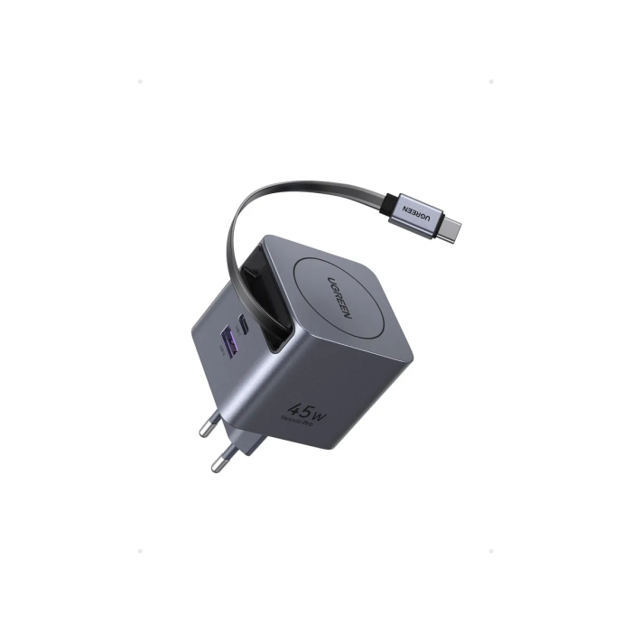 Ugreen Retractable 45W GaN USB-C polnilec