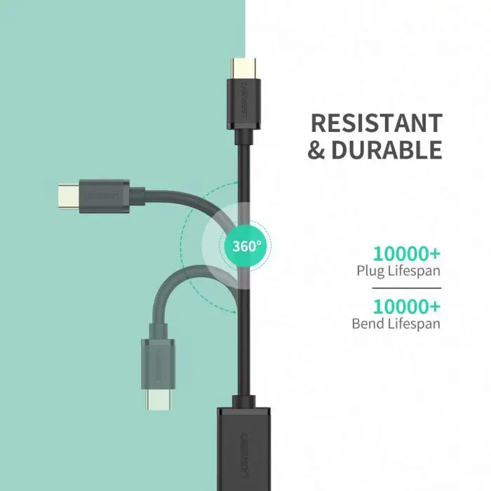 Ugreen USB-C (M) to USB 3.0 (F) OTG cable black - polybag