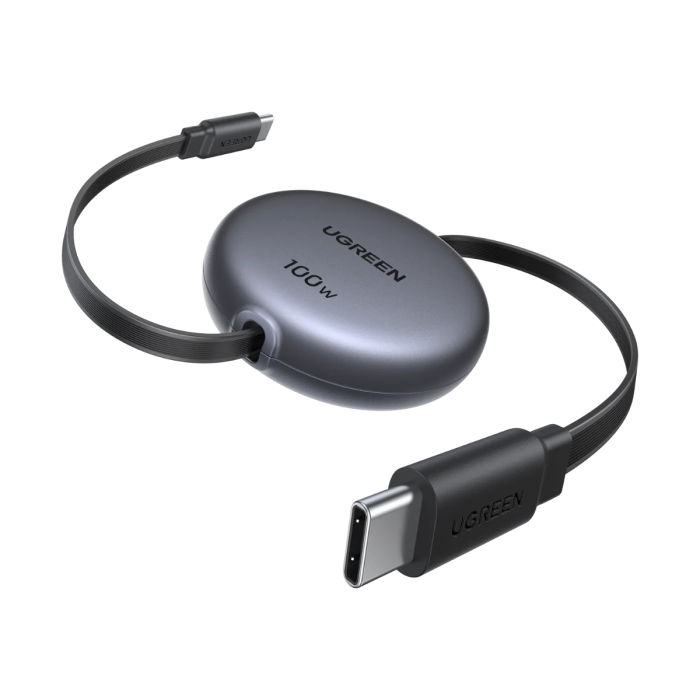 Ugreen USB-C na USB-C izvlečni polnilni kabel 100W, 1M