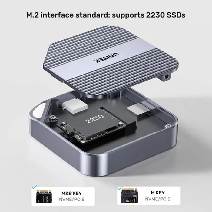 Unitek Magnetic Enclosure USB-C for M.2 SSD