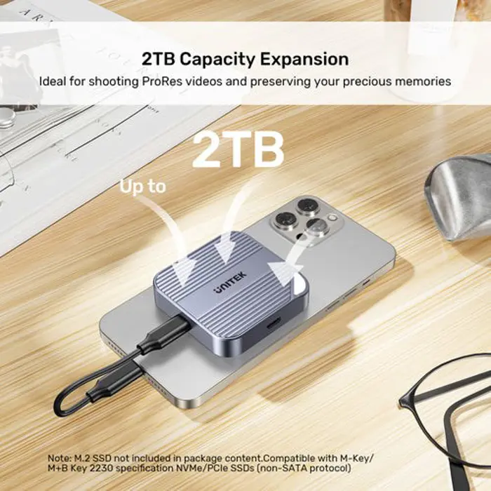 Unitek Magnetic Enclosure USB-C for M.2 SSD