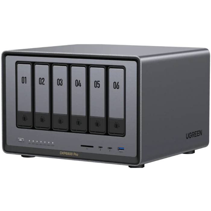 URGREEN NASYNC DXP6800 PRO for 6+2 disks, Intel i5-1235U, 8GB DDR5, 2x 10GBE Network