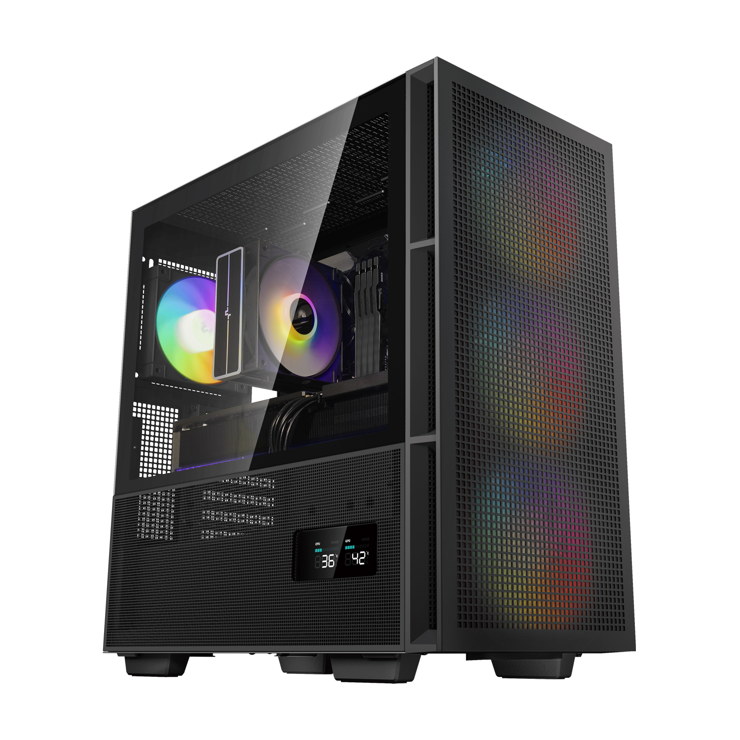 UVI OMEGA NV56A5B Ryzen 5 7500F, RTX 5060 8GB, 1TB + 16GB, OS, black, monitor + gear bundle - 2851
