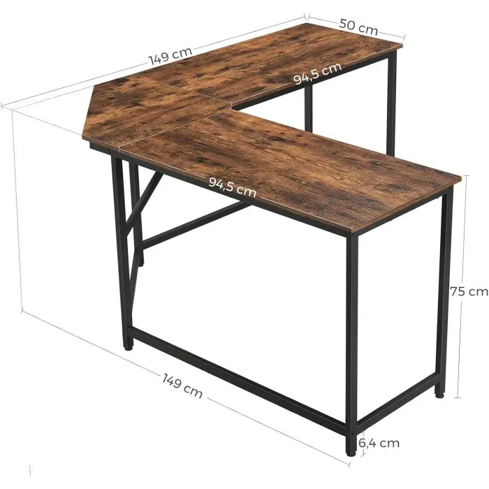 Vasagle L-shaped computer table