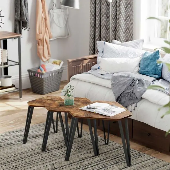 VASAGLE Rustic table set LNT14BX