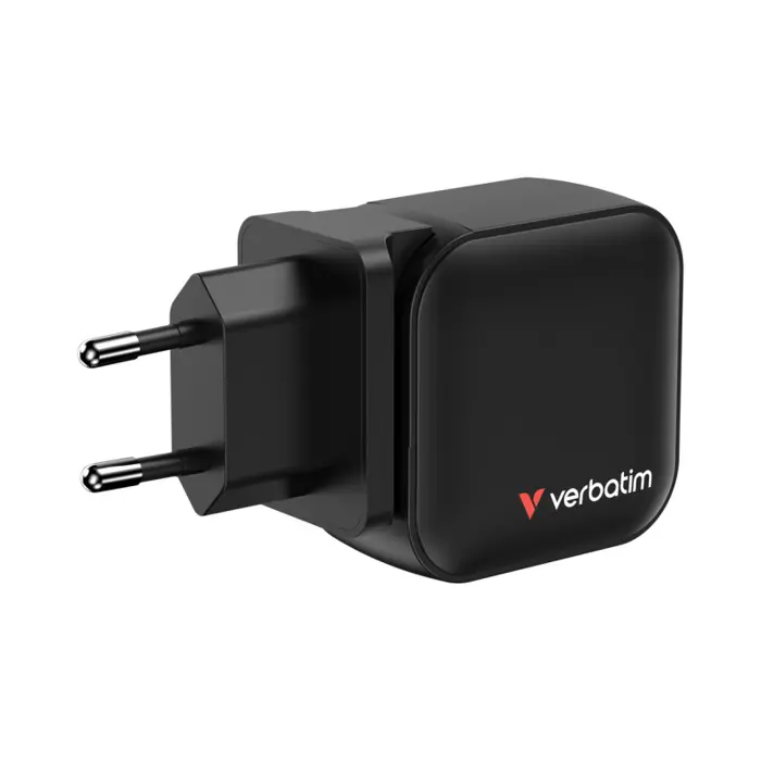 Verbatim Mini GaN zidni punjač 70W, PD, QC 3.0, 2x USB-C, 1xUSB-A