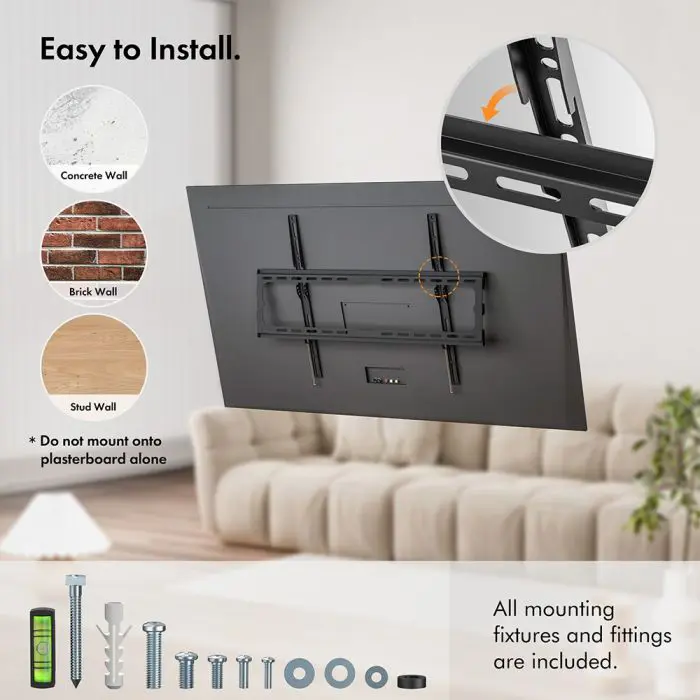 VonHaus 37-70 '' fixed TV wall mount up to 35kg