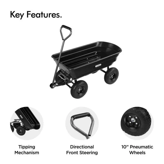 VonHaus 75L garden cart