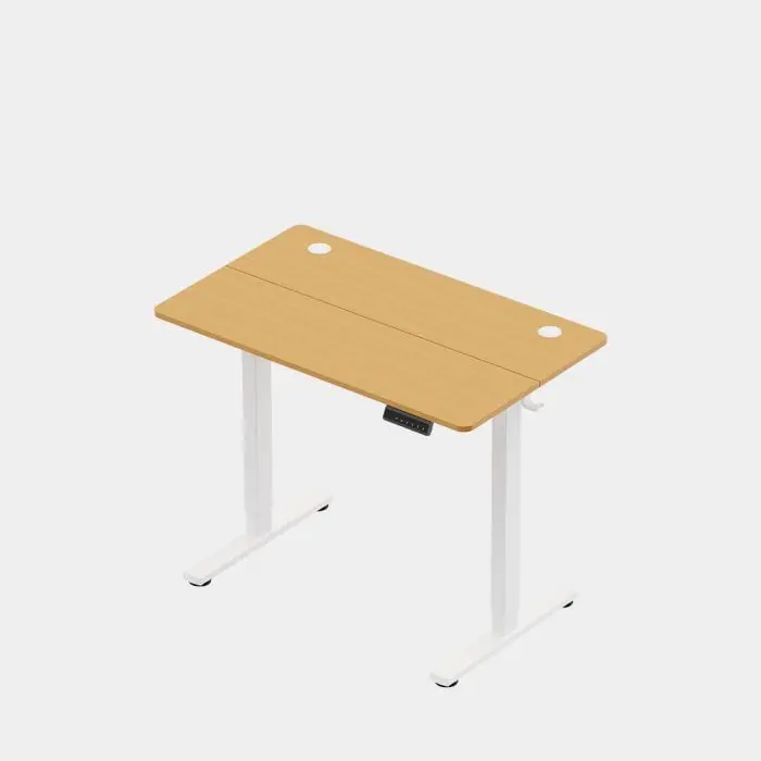VonHaus barva svetel les električno nastavljiva dvižna pisalna miza 100 × 60 cm z USB-C polnilnim priključkom
