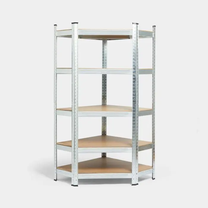 VonHaus corner galvanized rack with 5 shelves 1.5m
