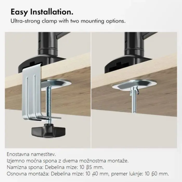 VONHAUS Double table bearer up to diagonal 32 '' gas spring 3000915
