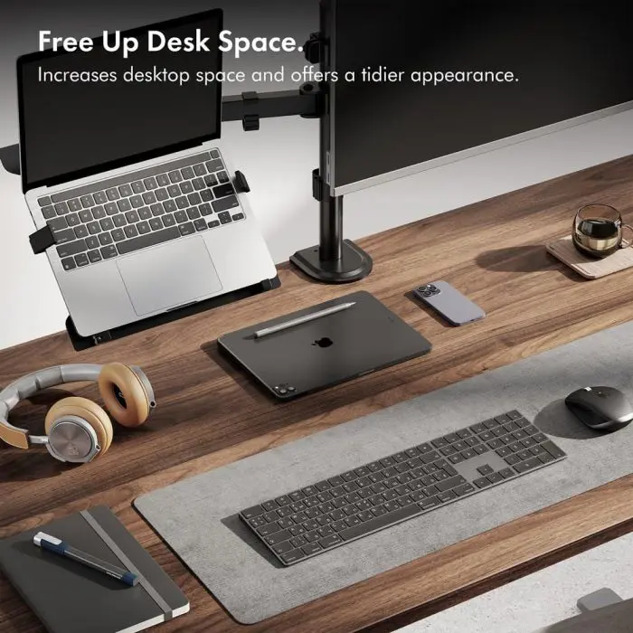 VonHaus dual desktop bracket for monitor and laptop