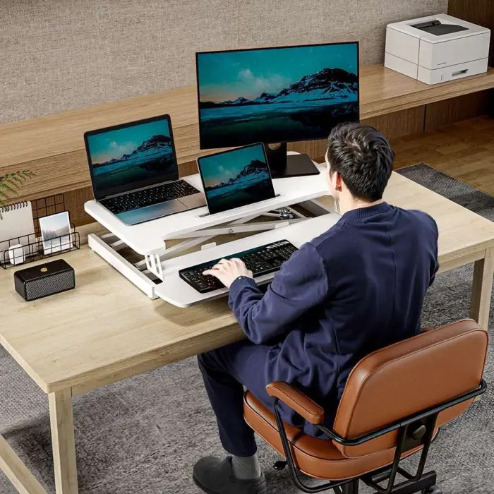 VonHaus Nastavek za stoječo pisalno mizo – bel