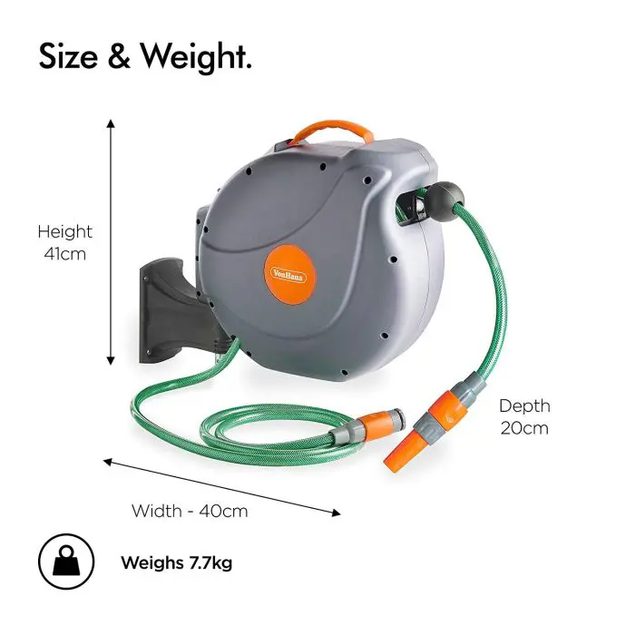 VonHaus wall bracket for 20m auto Roll-Up hose