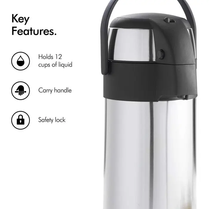 Vonshef thermos 3L stainless steel