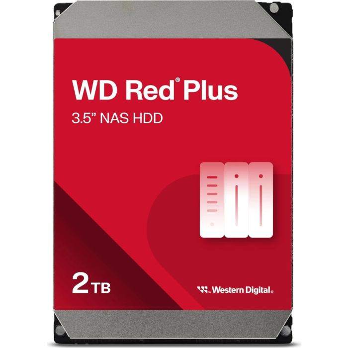 WD 2TB Red Plus 3,5" SATA 6Gb/s 5400rpm 64MB HDD disk