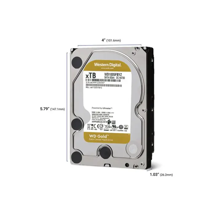 WD Gold 18TB HDD sATA 6Gb/s 512e