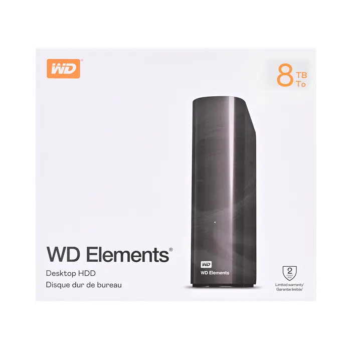 Western Digital Elements WDBWLG0080HBK-EESN external hard drive 8 TB Micro-USB B 3.2 Gen 1 (3.1 Gen 1) Black
