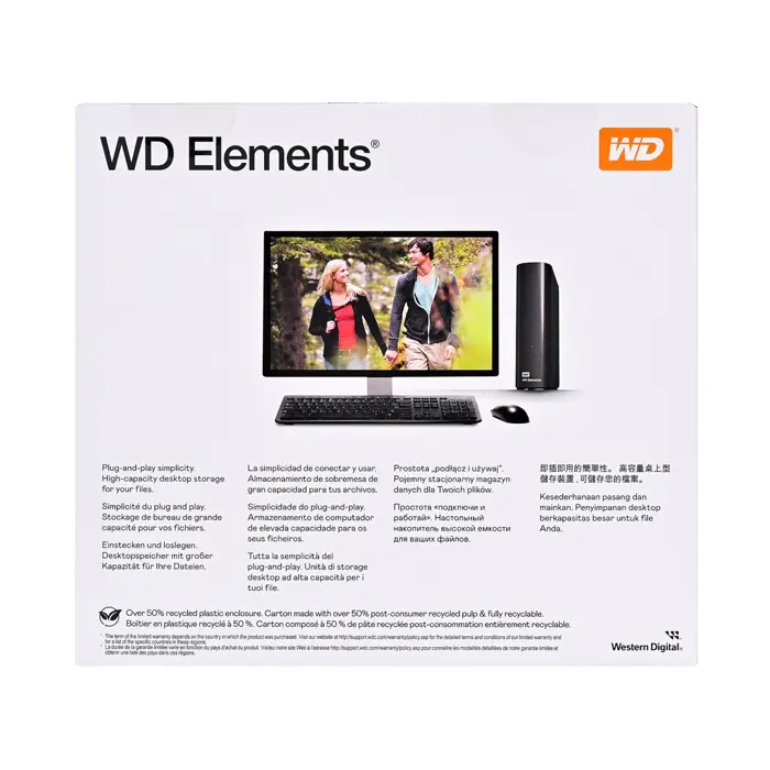 Western Digital Elements WDBWLG0080HBK-EESN external hard drive 8 TB Micro-USB B 3.2 Gen 1 (3.1 Gen 1) Black
