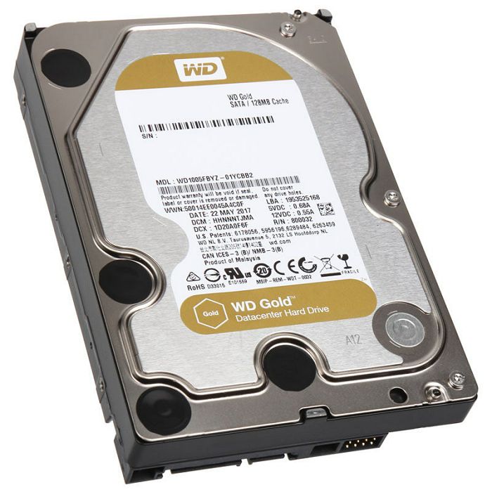 Western Digital Gold, SATA 6G, Intellipower, 3,5" - 1 TB WD1005FBYZ