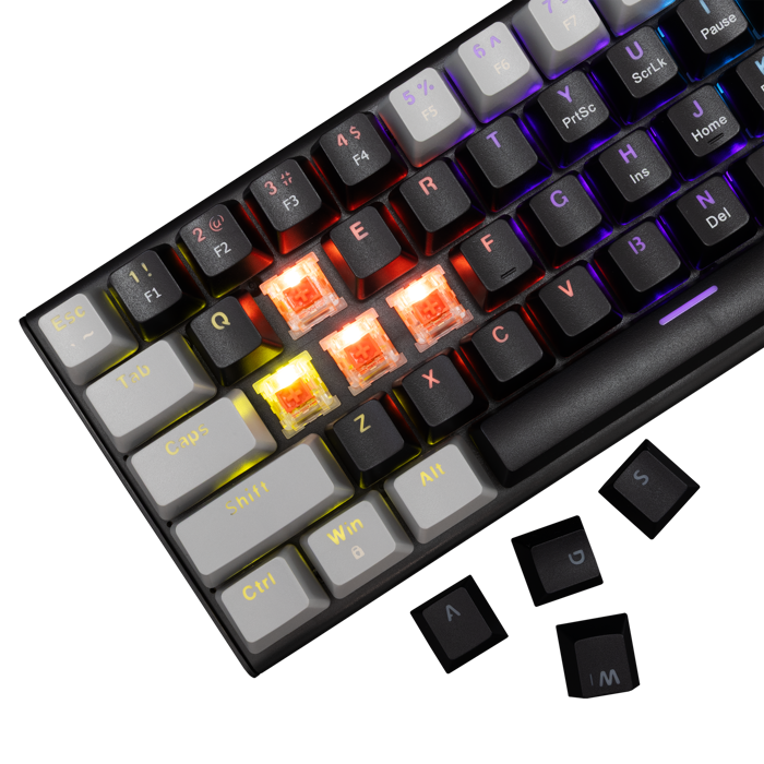 WHITE SHARK gaming tipkovnica GK-002111V2 WAKIZASHI-2 crno siva crv.sw US