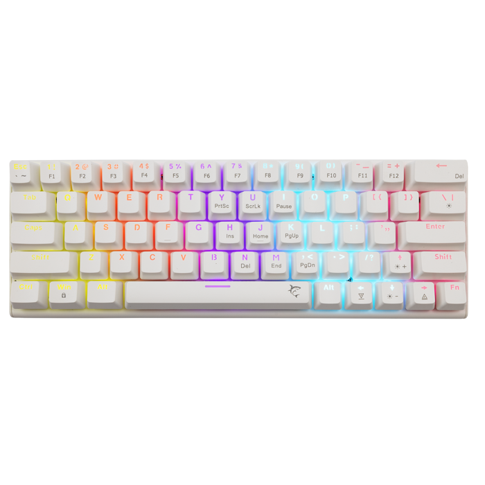WHITE SHARK gaming tipkovnica GK-002211V2 WAKIZASHI-2 bijela crv.sw US