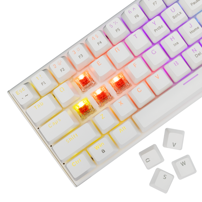 WHITE SHARK gaming tipkovnica GK-002211V2 WAKIZASHI-2 bijela crv.sw US