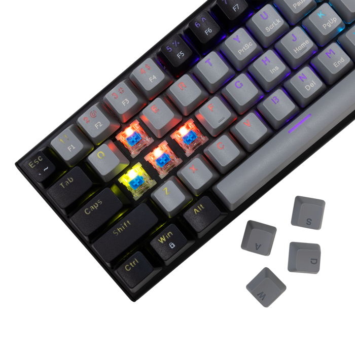 WHITE SHARK gaming tipkovnica GK-002721V2 WAKIZASHI-2 sivo crna pl.sw US