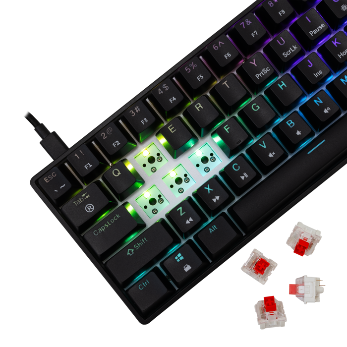 WHITE SHARK gaming tipkovnica GK-004111 SHINOBI-2 crna crv.sw. US