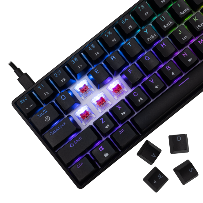 WHITE SHARK gaming tipkovnica GK-004111 SHINOBI-2 crna crv.sw. US
