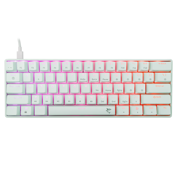 WHITE SHARK gaming tipkovnica GK-004211 SHINOBI-2 bijela crv.sw. US