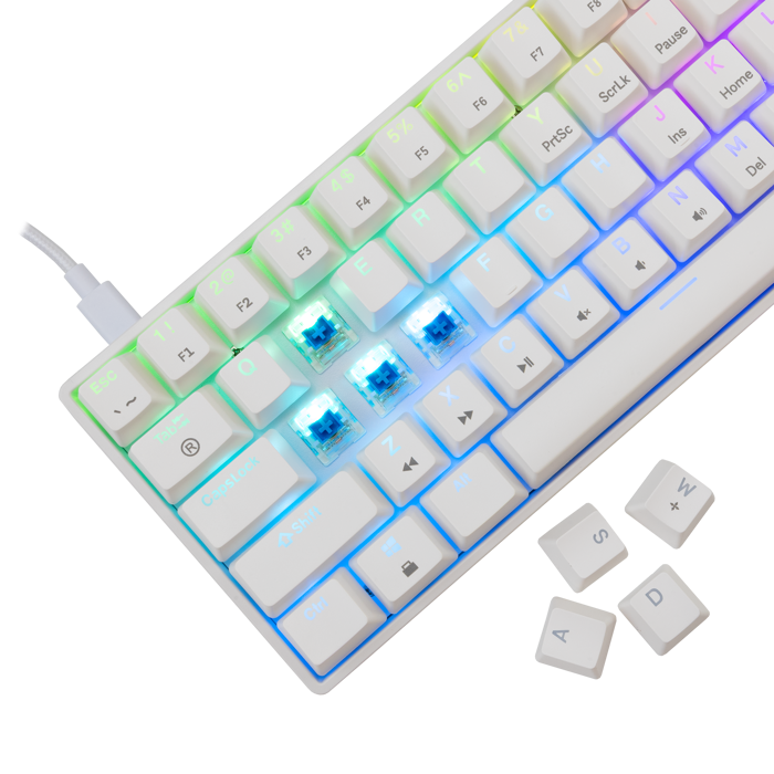 WHITE SHARK gaming tipkovnica GK-004221 SHINOBI-2 bijela pl.sw. US