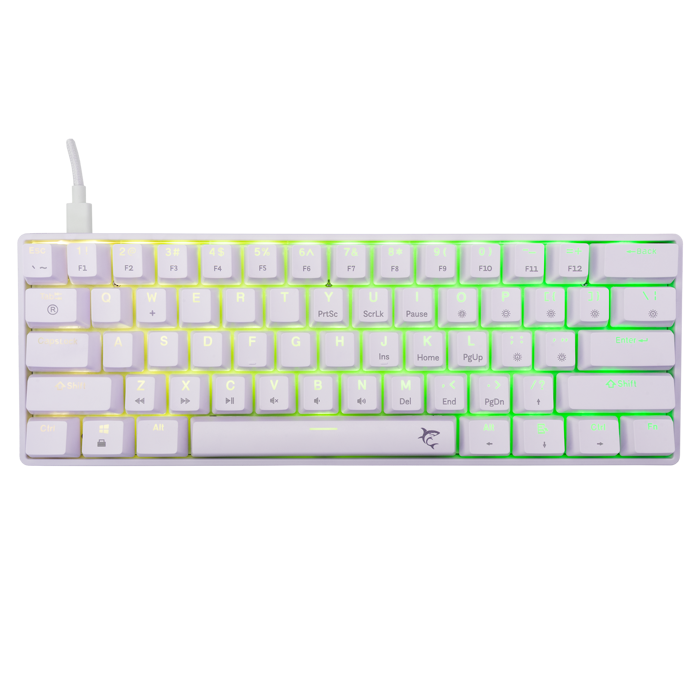 WHITE SHARK gaming tipkovnica GK-004231 SHINOBI-2 bijela sm.sw. US